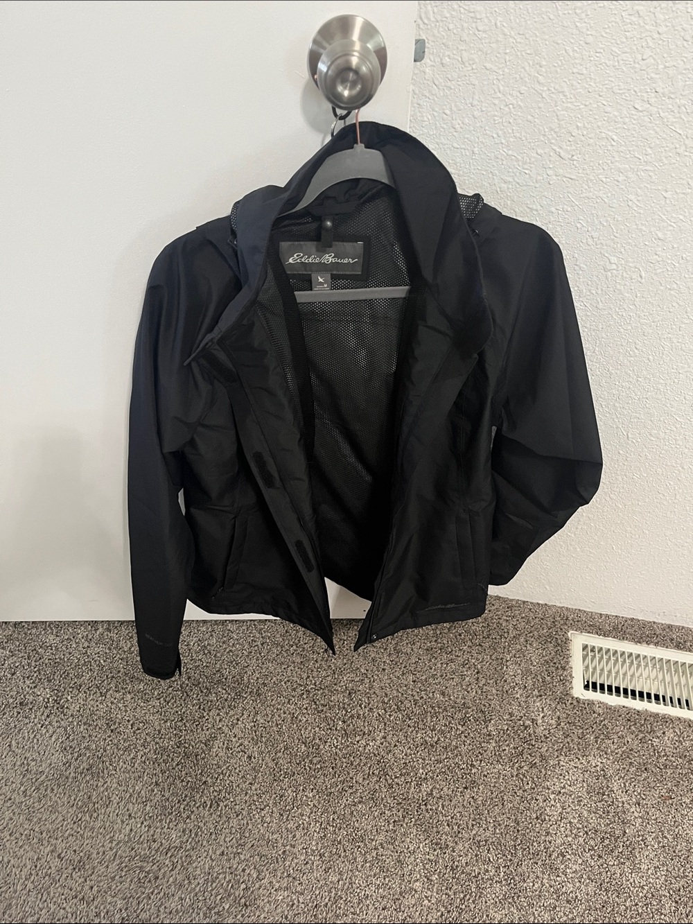Eddie Bauer Black Hooded Shell Jacket